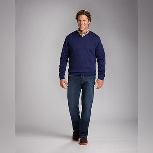 NWT - Cutter & Buck Men’s Douglas V-Neck Sweater. Dark Navy. Size XXL